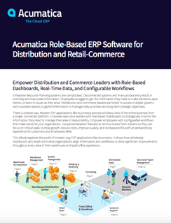 Acumatica Role-Based ERP Software for Distribution and Retail-Commerce