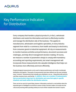 Distribution KPIs for Distribution