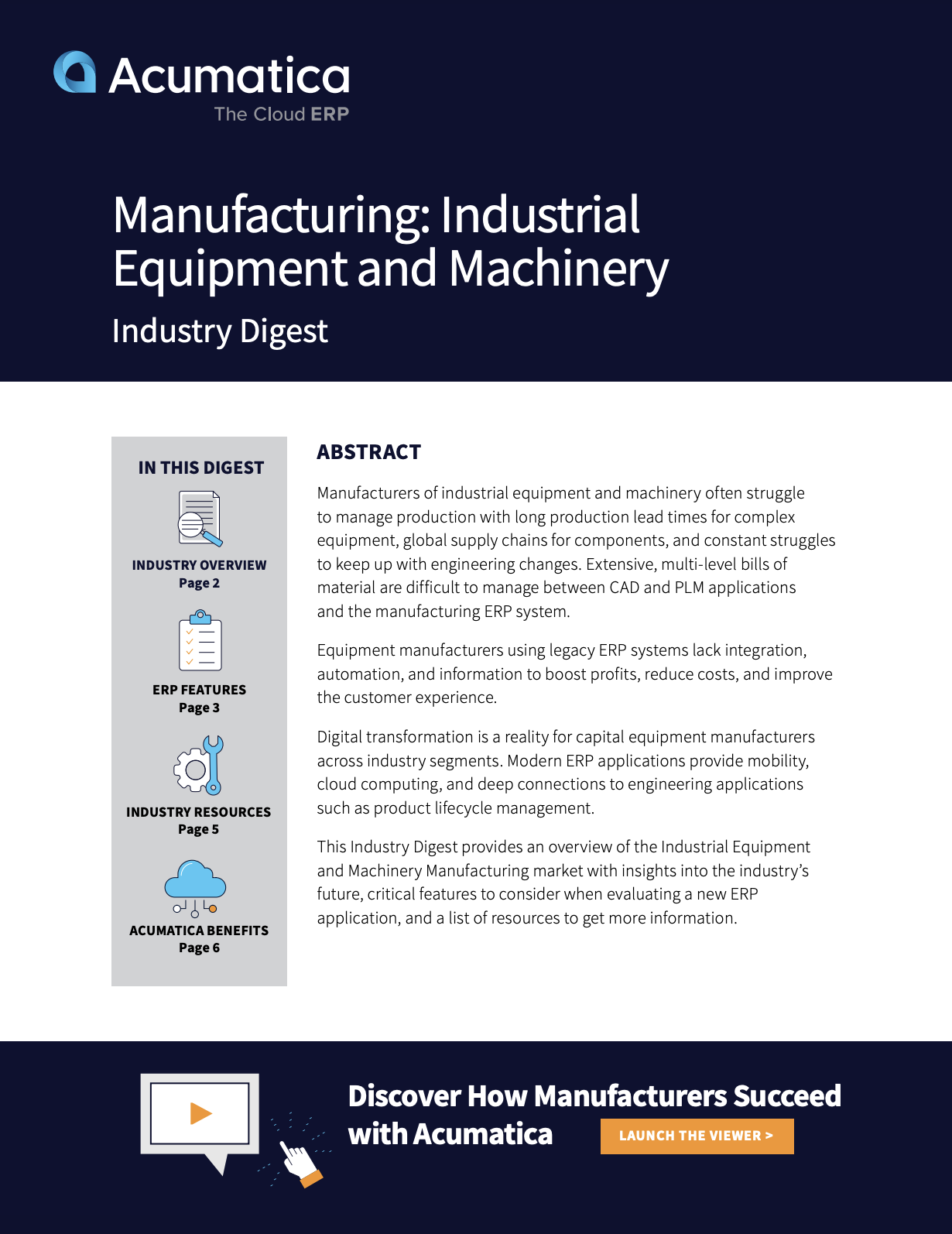 Manufacturing Industrial Equipment and Machinery