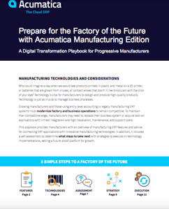 Prepare for the Factory of the Future with Acumatica Manufacturing Edition