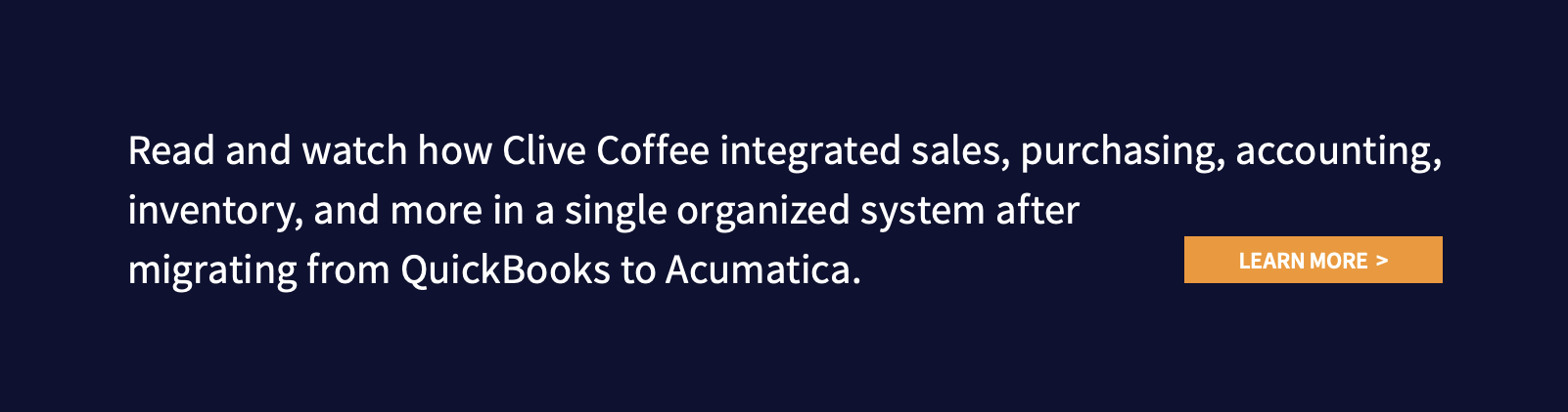 Case Study od Clive Coffee Migration from Quickbooks to Acumatica