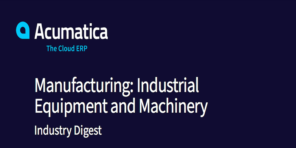Acumatica Industrial Equipment and Machinery 